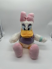 Disney Parks Daisy Duck Plush 15" Fuzzy Stuffed Animal Purple  Pink