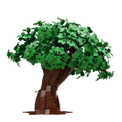 MOC: The Small Leafy Tree Potted Plants Bonsai Toys Building Set 670 Pieces 