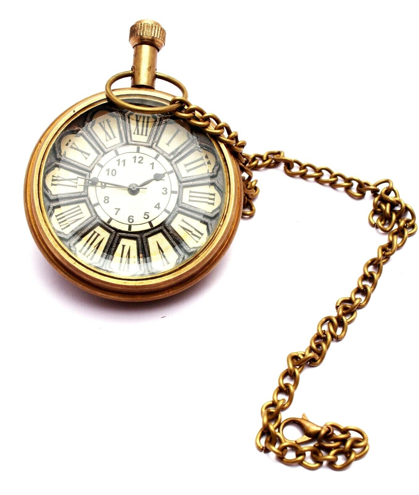 Brass Antique Vintage Pocket Watch Collectible Gift & Nautical Clock gift  item