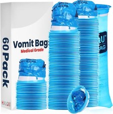 Hospital Vomit Bags - 60 Pack 1000ml Car Throw Up Bag - for Airsick Travel  ...
