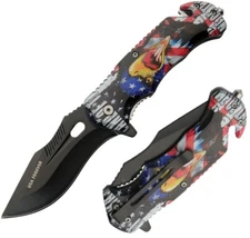 Rite Edge Linerlock Assisted Folding Knife 3.5" Stainless Steel Blade ABS Handle