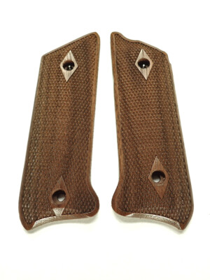 Walnut Double Diamond Checkered Ruger Mark II/III Grips MK 2/3