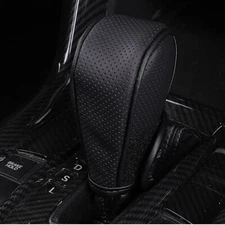 Car Accessories Gear Shift Knob Cover Black Leather Shifter Sleeve Protector