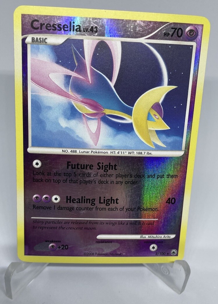 Cresselia #2/100 (2008) - Majestic Dawn - Rare Reverse Holo - NM Condition