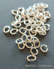 SNAPEEZ II ULTRAPLATE Oval - 99.9% Pure Silver Jump Ring 6x4mm. Made in USA.