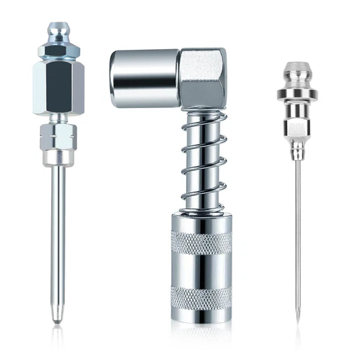 90 Degree Grease Nozzle Adapter 3 Jaw Coupler Needle Nozzle Grease Fitting Tool - Picture 3 of 8