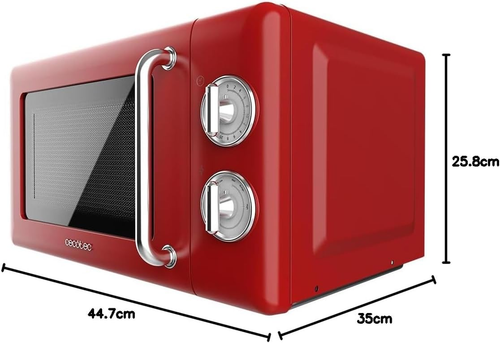 Microonde Meccanico Da 20 L Proclean 3010 Retro Red. 700 W in 6 Livelli, Timer F - Foto 7 di 12