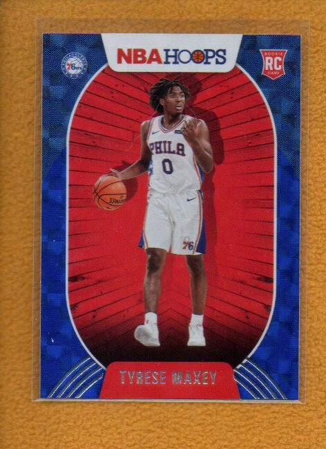 Tyrese Maxey 2020-21 Panini NBA Hoops Basketball Rookie Asia Hyper Blue RC #207