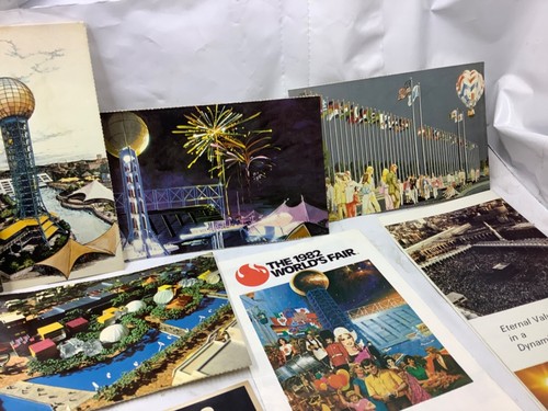 1982 World’s Fair Deluxe Pictorial Souvenir Book Post Cards Ticket And Pamphlets - Picture 4 of 11