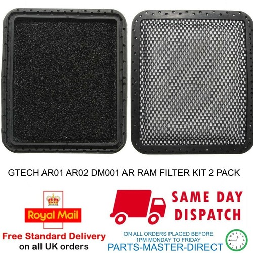 KGA-SUPPLIES Filtri Lavabili Per Aspirapolvere Gtech AR01, AR02, DM001 AirRam (Ricambio Compatibile)