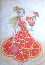 Papyrus Bella Pilar Glitter Mai Tai Girl Friendship Greeting Card with Recipe