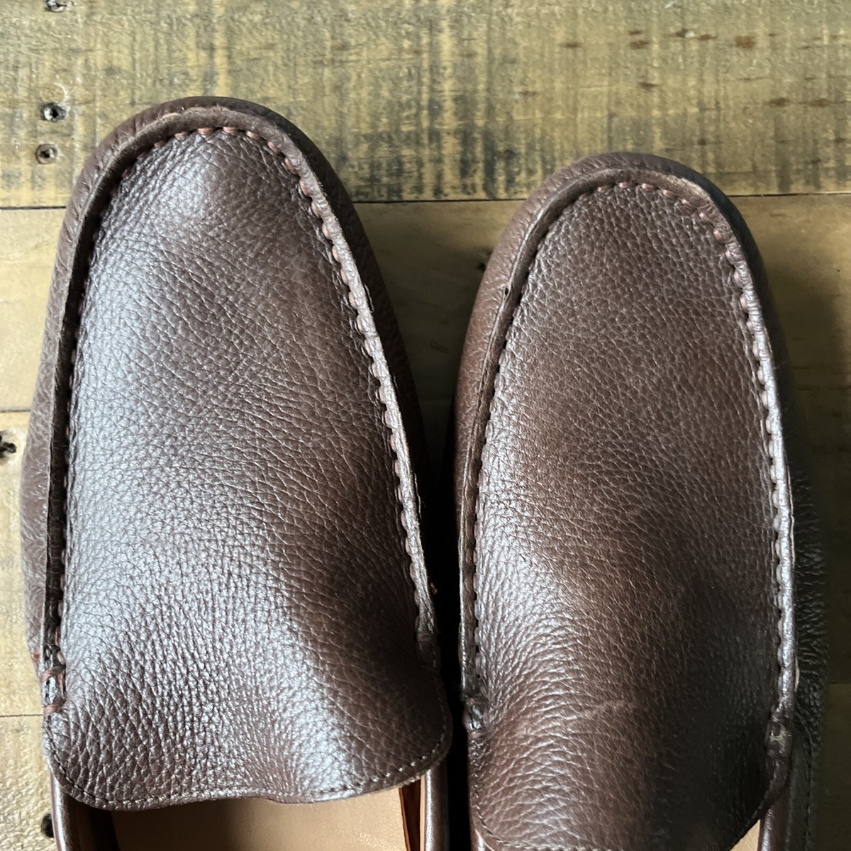 Bloomingdale\'s Leather Loafers Brown Size 12 THE MEN main image 2