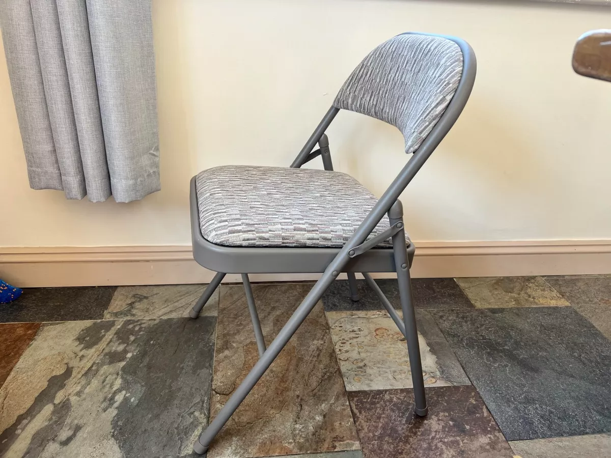 Meco deluxe steel padded fabric folding chair deals