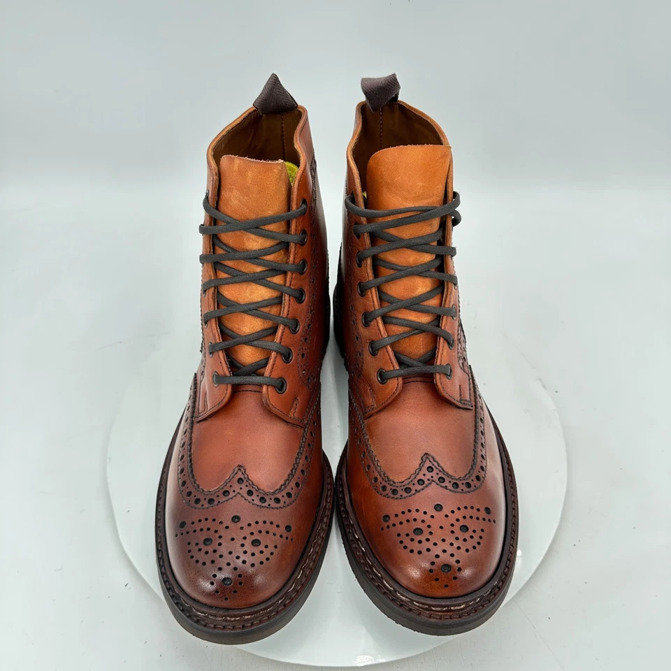 Ralph Lauren Hombres UK 10D US 10.5 D Marrón Cuero Itshide Commando Inglaterra Bota Foto 3 de 4
