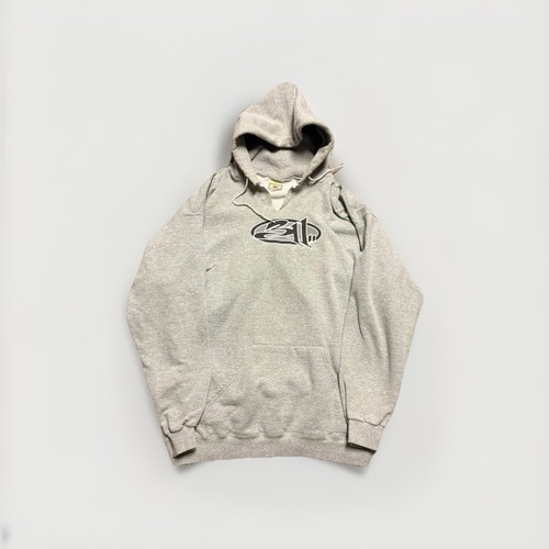Vintage 90s 311 Band Hoodie Center Logo Grey 25x29
