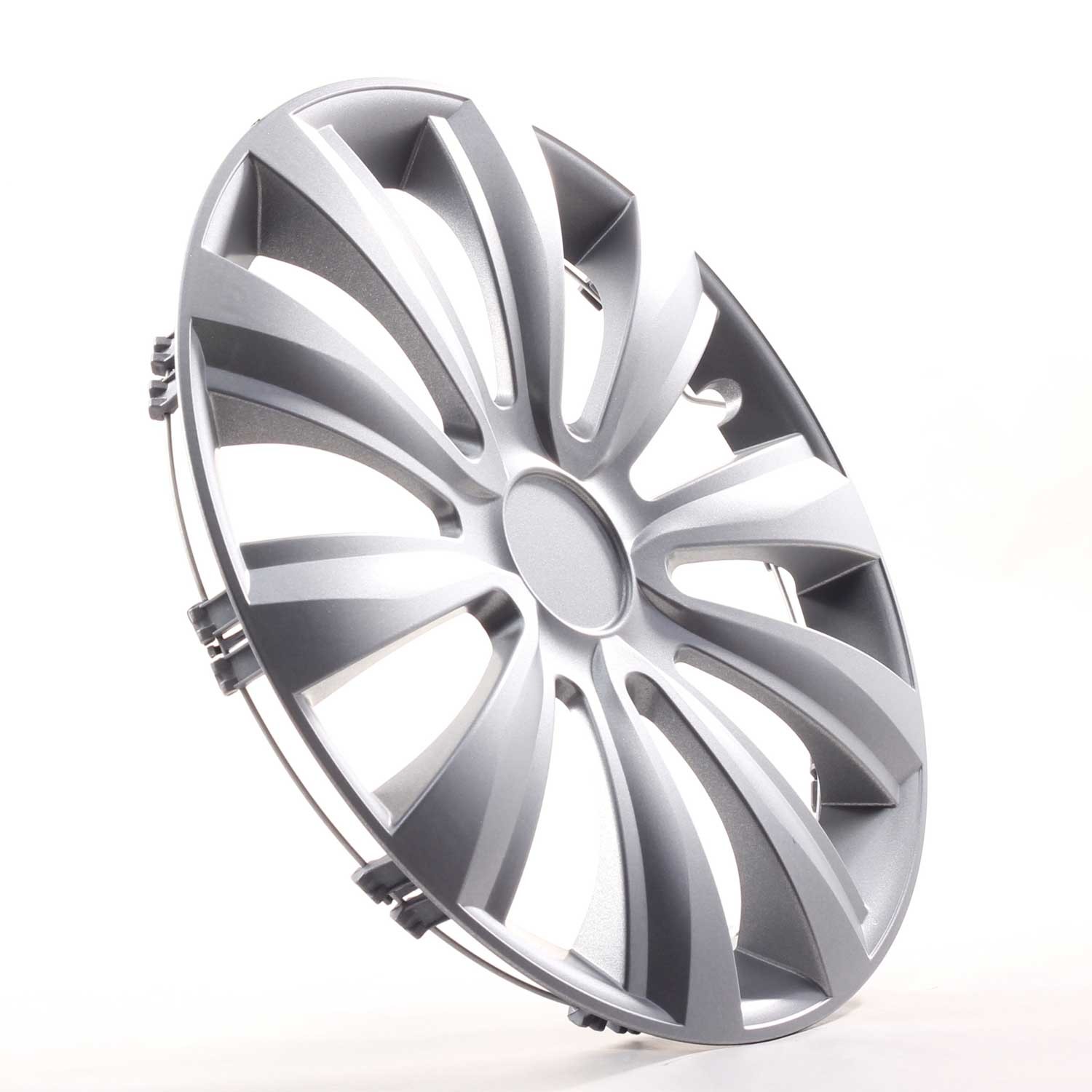 4x Wheel Trims 13 Inch Hub Caps Covers ""Delta"" silber for Chrysler Fiat Lada Mer