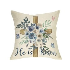 Easter Christian Decorative Throw Pillow Cover 20 x 20 20" x 20" Pack of 1