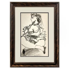 Pablo Picasso (1881-1973), "Carnet de Californie 21.11.55-II" Framed Vintage Lit