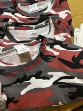 Red Camouflage Shirt New Sz Small 3 Pack Port And Company Free Gift 🎁