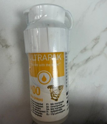 Ultradent Ultrapak #00 Gingival Retraction Cord   Plain Knitted, 96 in (244cm)