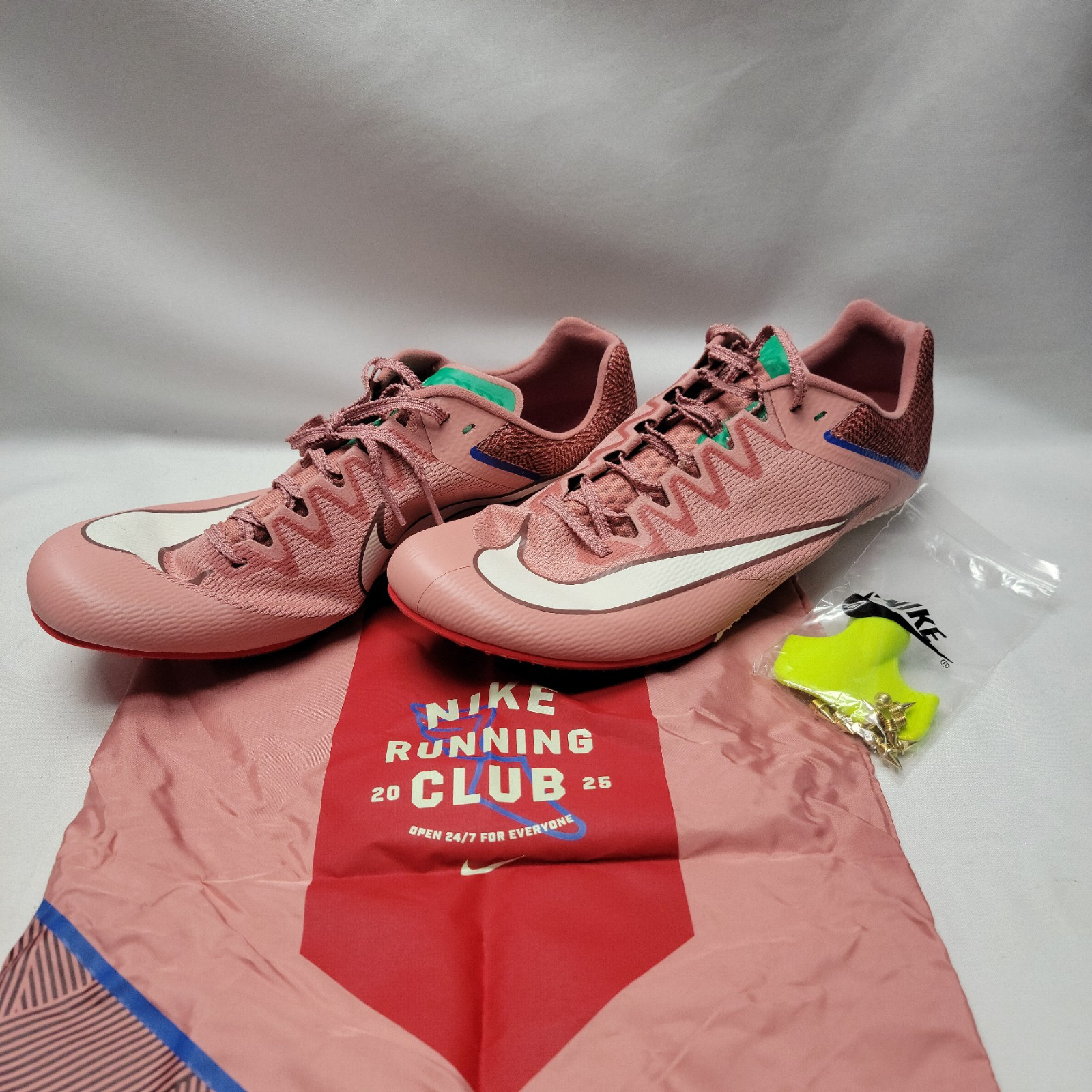 Nike Air Zoom JA Fly Track Spikes Mens Size 12 Pink Green HQ2061-600 Sprinting Nike Zoom Rival Sprint Men main image 2