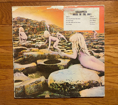 Led Zeppelin - Houses of the Holy LP Atlantic 1974 Press Hype Sticker Misprint