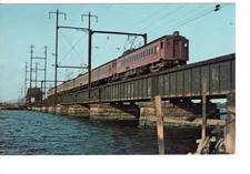 Pennsylvania 636 Electric Cars-New York & Long Branch Railroad-Vintage Postcard