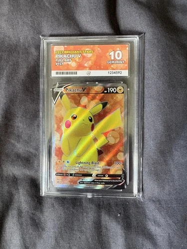 2022 Pokemon SWSH Brilliant Stars 157/172 Pikachu V ACE GEM MINT 10