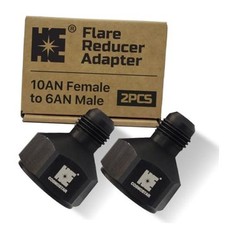 Cosmostar 2 PCS 10AN Female to 6AN Male Flare Reducer Adapter - 10AN to 6AN