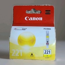 Canon 221 Yellow Ink 9 ml. Cartridge CLI-221Y Pixma - NEW  SEALED Genuine OEM