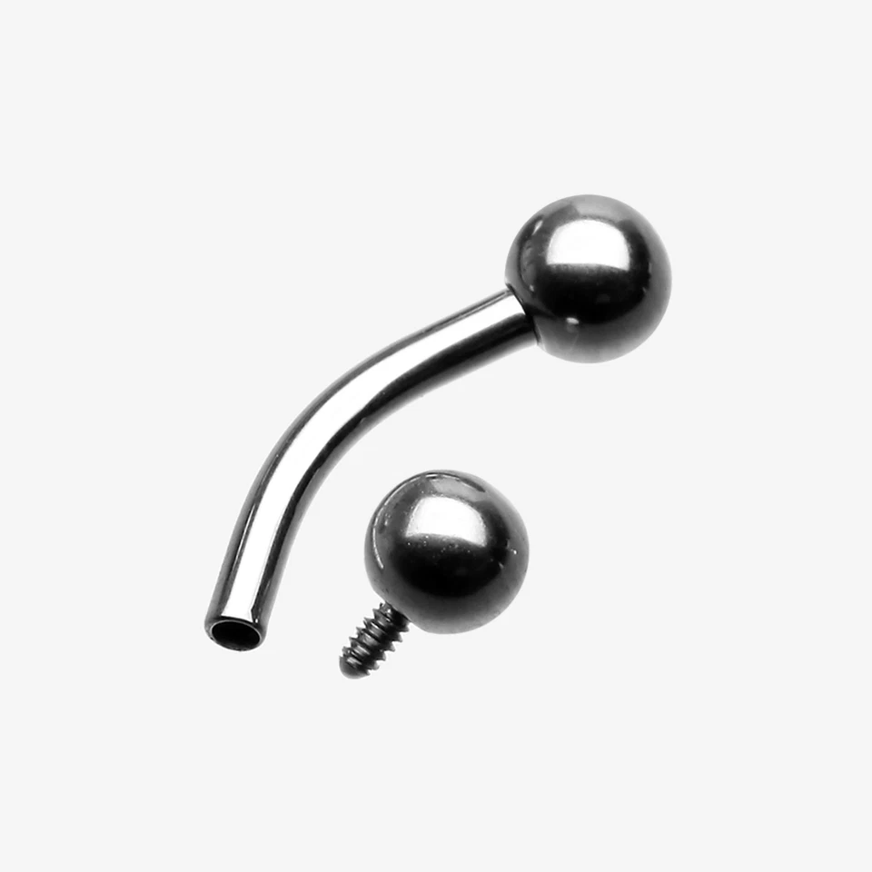 Implant Grade Titanium Internally Threaded Curved Barbell - Image 3 of 3