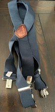 Navy Blue Holdup Suspenders Braces Stretchy Adult Mens Adjustable Clips