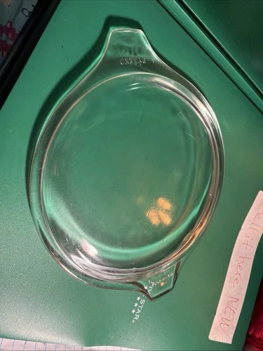 PYREX Glass CLEAR Tab Handle LID Only CASSEROLE Vintage #470-C
