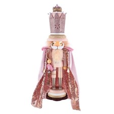 Kurt Adler Hollywood Nutcracker Collection, Pink King Wooden Nutcracker, 19in