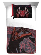 Marvel Miles Morales Kids 3pc Throw  Pillowcase Set-AB08MR1VD8D2, AB08P3WN2D62