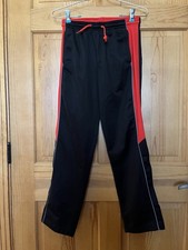 Athletic Works Track Pants Black w/red Elastic Waist Drawstring Boys XL 14-16