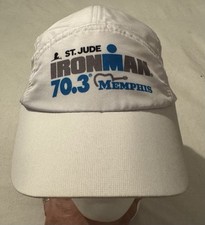 IRONMAN 70.3 Memphis St Jude White 5-PANEL HAT Boco Adjustable Running Jogging