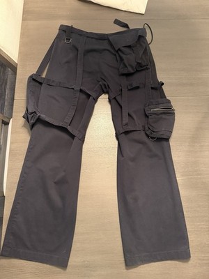 RAF Simons Archive Redux SS03 Consumed Cargo Pants Bonage Pocket, Canvas Trouser