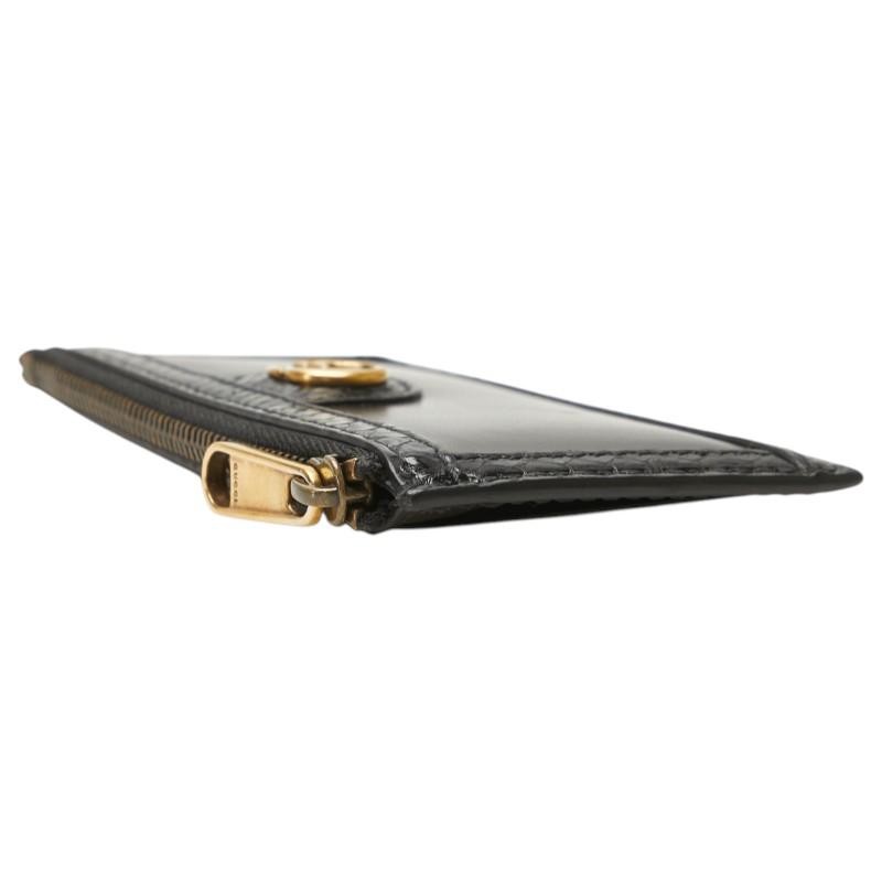 Gucci Python Card Case Fragment Case 699349 Black… - image 4