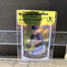 Bowman Chrome Matt Stites Beckett Authentic