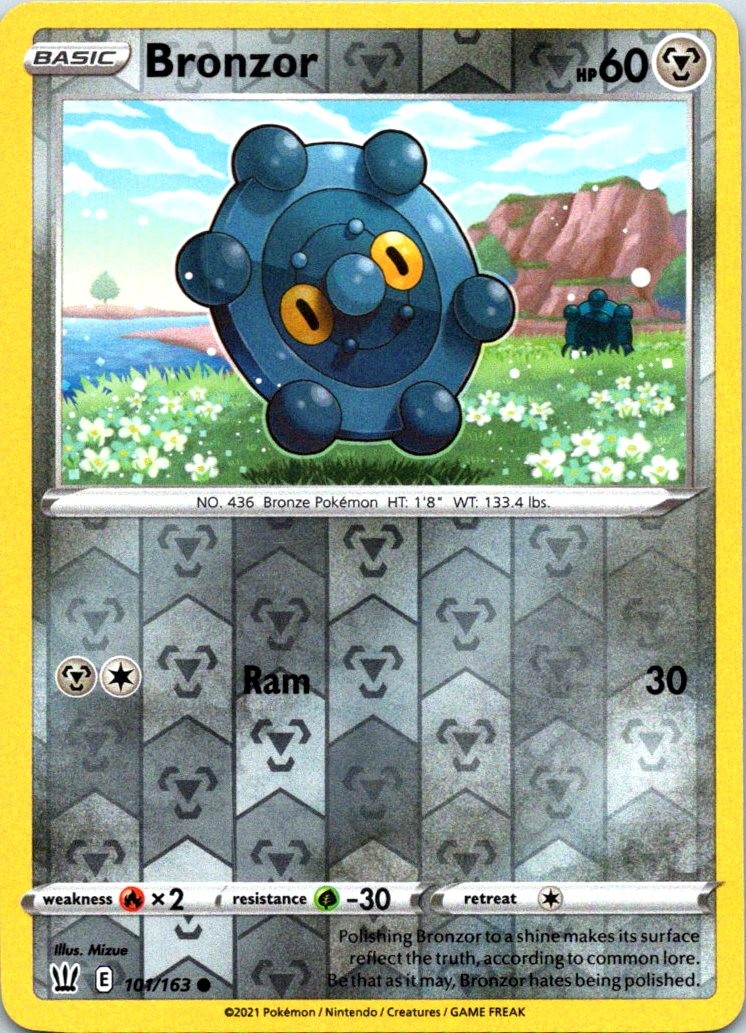 Bronzor Reverse Holo SWSH05: Battle Styles 101/163 NM Pokemon