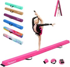 8ft/9ft/9.5ft Balance Beam Folding Gymnastics Beam Foam Balance Floor Beam E...
