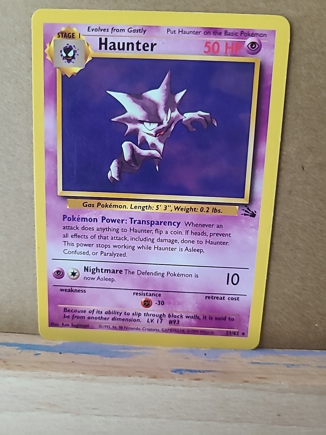 Haunter 21/62 Fossil Regular
