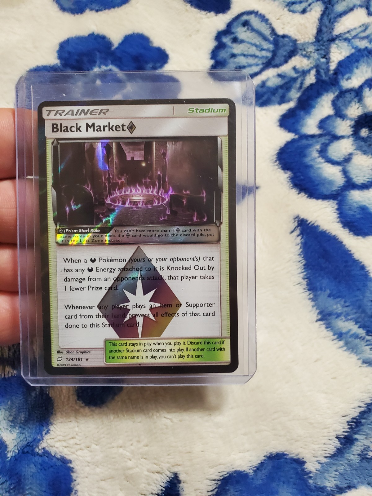 1x Black Market Prism Star - 134/181 - Holo Rare NM-Mint Pokemon SM09 - Team Up