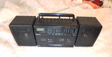 Toshiba RT-7569, Vintage 1980s AM/FM, 2x Stereo Cassette Boombox, Tested, Nice