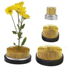 Ikebana Stem Holder, 3 Pieces Flower Frog Kenzan Fixed Tools Flower Holder Gold