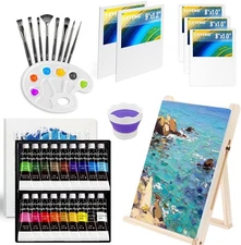 Acrylic Paint Set for Kids, Art Supplies Painting Kit with18 Acrylic Pain