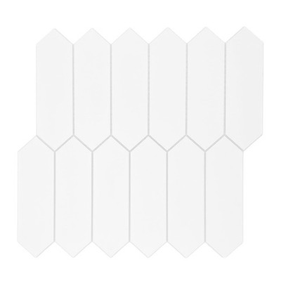 SUNWINGS 10-Sheet Long Hexagon Peel and Stick Backsplash, 12'' x 11.22'' Picket