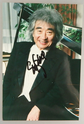 Autogramm japanische Dirigent Seiji Ozawa auf Foto (132416)