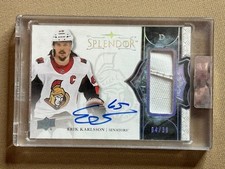 Erik Karlsson BL-EK 2017-18 Upper Deck Splendor Ottawa Senators 04/36 Auto Patch